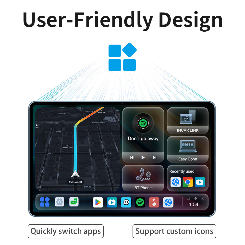 H-Max featuring a user-friendly UI design for quick app switching and support for custom apps